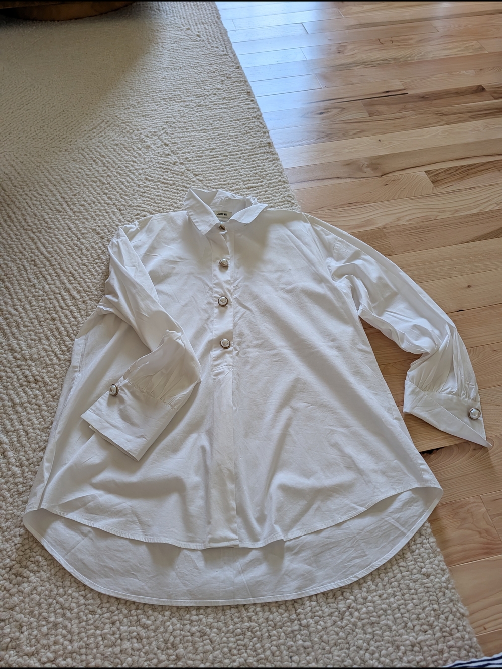 Jason Wu White Button-Front Shirt